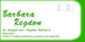 barbara regdon business card